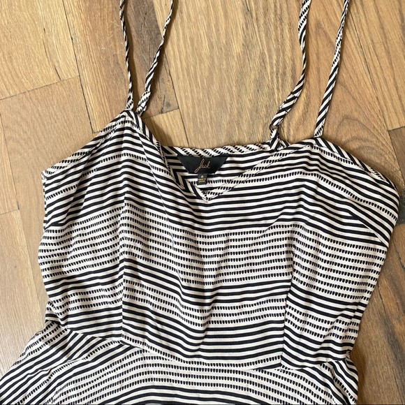 Jacks Colorblock Striped Black White Red Dress Size 8 - Picture 9 of 14